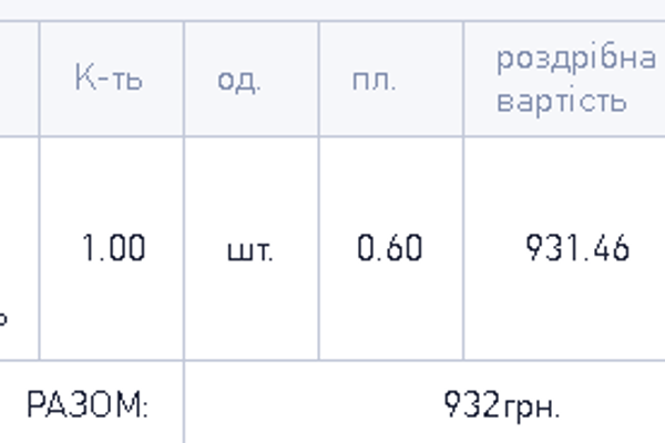 Дилерський кабінет PiramidSpace: Роздрібна ціна